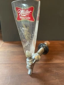 Vintage Miller Beer Tap Handle & Spigot Faucet Spout Used - Picture 1 of 9