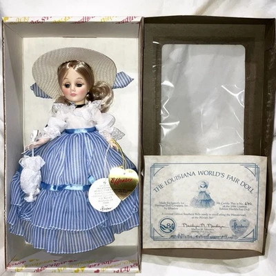 Muñeca Southern Belle Effanbee 1984 Feria Mundial de Luisiana de Colección Edición Limitada con Certificado de Autenticidad en Caja Foto 1 de 4