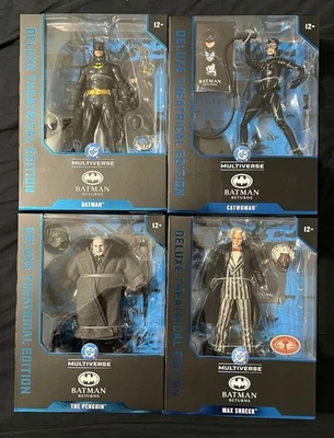 Mcfarlane DC Multiverse  Deluxe Theatrical Batman Returns Complete lot of 4  - Image 1 of 4