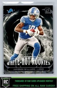 2022 Donruss White Hot Rookies Jameson Williams #WHR-4 Detroit Lions - Picture 1 of 2