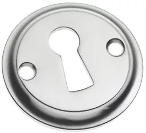 Offenes viktorianisches Türschlüsselschild Chrom poliert 40 mm (BC688) - Bild 1 von 1