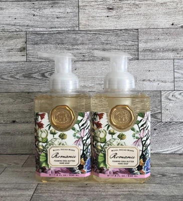 Jabones de manos espumosos Michel Design Works Romance Rose nuevos sellados x2 17,8 OZ cada uno Foto 1 de 2