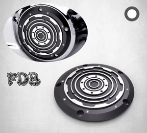 Fit H-D 2006-18 SOFTAIL Smashing Gear Contrast Cut Derby Cover - Picture 1 of 8