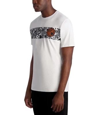 Karl Lagerfeld Paris Men's Slim-Fit Logo T-Shirt - White 2XL - Image 1 of 3