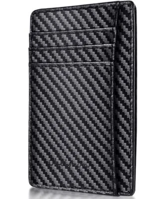Slim Wallet for Men, Minimalist Front Pocket RFID Blocking Credit Card Holder - Image 1 of 4