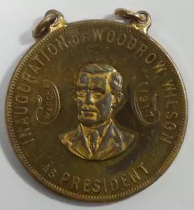 Insignia política original Woodrow Wilson 1917 inauguración como presidente - Imagen 1 de 11