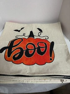 "Funda almohada Halloween cuadrada 17"" x 17"" Pumpkin Boo nueva sin etiquetas" - Imagen 1 de 2