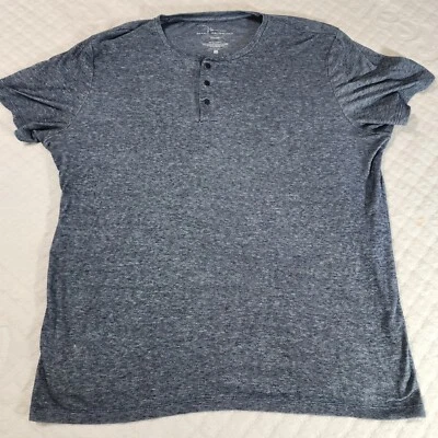 Marc Anthony Mens Quarter Button Short Sleeve Charcoal Grey Shirt Sz XXL - Image 1 of 4