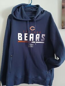 *New* Chicago Bears NFL Football Hoodie Pullover Navy Men's Size L or Med