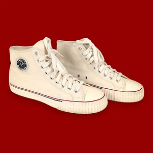 PF-Flyers M9,5/W11 White Canvas Mid Top Lace Up Sneaker Schuhe - Bild 1 von 16