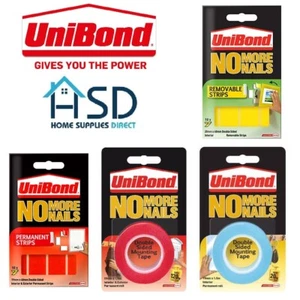 Unibond No More Nails Tiras para colgar cuadros Cinta adhesiva de montaje de doble cara - Imagen 1 de 8