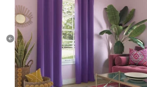 2 windows panels Home Studio Grommet SEVENTEN Crystal violet Panels 42 in x63 in - Picture 1 of 7