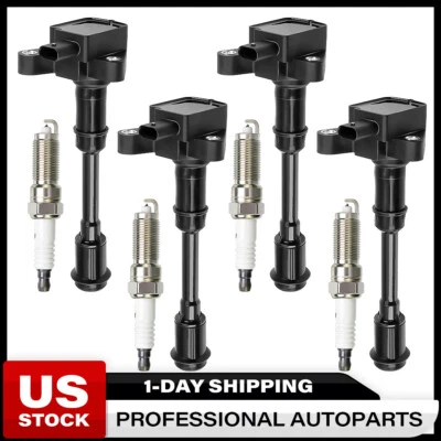 4pcs Ignition Coil+Plugs For 2013-2016 Ford Escape Fiesta Fusion 1.6L I4 UF674 - Изображение 1 из 4