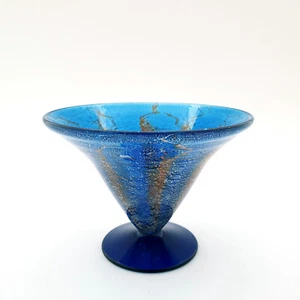 Vase IKORA Crystal, Blue. Karl Wiedmann / design decor technique. WMF, circa 1930. - Picture 1 of 9