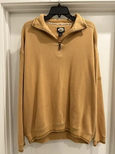 Tommy Bahama Sweater Adult XL Mustard  Marlin Quarter Zip 100% Cotton Men’s - Picture 1 of 5