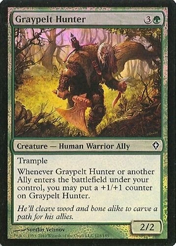 MTG - Worldwake - Graypelt Hunter - 2X - Foil - NM - Image 1 of 1