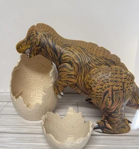 Dinosauro T-Rex Gonfiabile Vintage con Uovo Giocattoli per Bambini - Foto 1 di 6