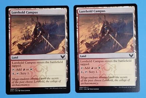 2x Lorehold Campus Strixhaven School Mages 2021 Mtg Magic Dual Land Mana 268 - Picture 1 of 2