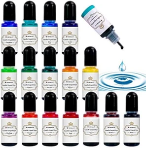 Candle Dye - 16 Popular Vibrant Colors Candle Making Liquid Oil-Based Dye for C - Picture 1 of 6