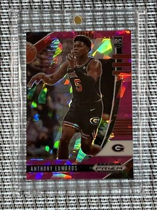Anthony Edwards RC 2020 Panini Prizm Draft Picks Pink Cracked Ice Rookie #41 SSP - Picture 1 of 6
