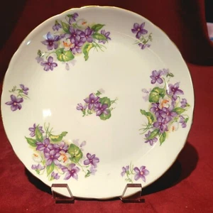 "Tuscan" Fine English Bone China.  Violets.           8 1/8" Plate. - Picture 1 of 5