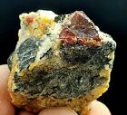 34 Gram Lovely Blood Red Zircon Crystal On Specimen @ Skardu Pakistan