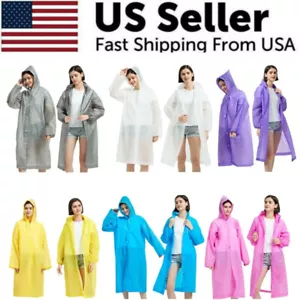 Impermeabile Unisex Adulto Impermeabile Impermeabile Pioggia Giacca Con Cappuccio Poncho Abbigliamento Pioggia Campeggio - Foto 1 di 38