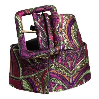 Cinturón DOLCE & GABBANA Multicolor Floral Jacquard Cintura Ancha 75cm / 30in 980usd Foto 1 de 4