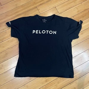 Peloton 100 Rides Century Black Short Sleeve Crew Neck T-Shirt Men Sz XL - Picture 1 of 6