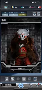 Star Wars Card Trader Weazel Legendary 40cc - Picture 1 of 1