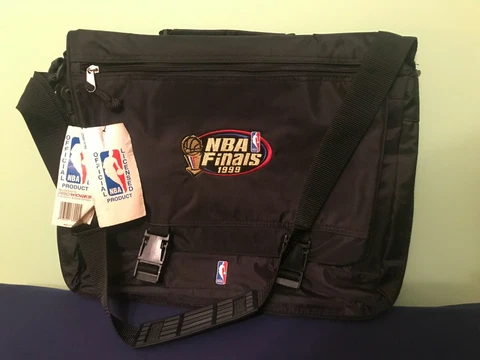 1999 NBA FINALS NEW Travel Laptop Bag Orig. Tags SPURS KNICKS Duncan Robinson !! Cover