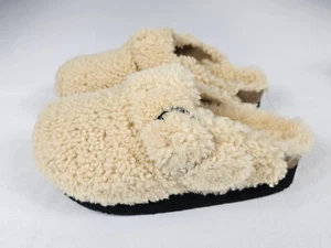 Papillio Boston Big Buckle PAP Narrow Fit Pantolette Teddy Eggshell Gr 35 - 43