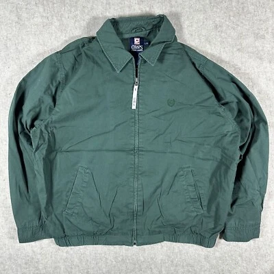 Chaqueta cortavientos negra para hombre Chaps grande verde bosque forrada de malla cremallera completa Foto 1 de 4