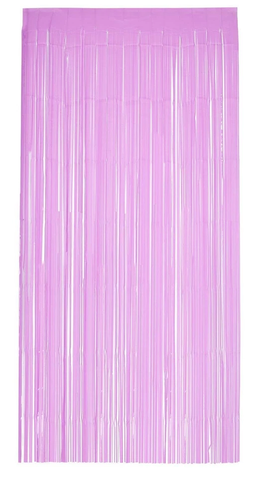 Smiffys 99661, Telón de fondo de cortina con flecos rosa mate bebé, unisex adulto, talla única Foto 1 de 1