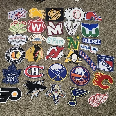 NHL HOCKEY VINTAGE LARGE SIZE EMBROIDERED PATCHES/YOU PICK ANY 2 / 5 TO 7 INCHES - Image 1 of 4