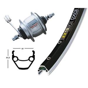 Hinterrad 28x1, 75 Shimano Nexus 8v Rücktrittbremse Schwarz 2146564200 Ridewill - Bild 1 von 1