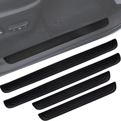 4x For Volkswagen Accessories Rubber Door Scuff Sill Cover Panel Step Protector - Image 1 of 4