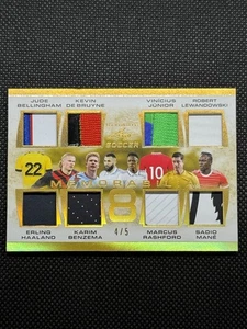 Ultimate Leaf Soccer Memorabilia 8 Game Used 4/5 Haaland Bellingham Benzema Mane - Picture 1 of 2