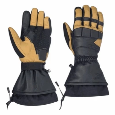 Кожаные перчатки Ski-Doo X-Team для снегохода хаки коричневые средние - Изображение 1 из 4