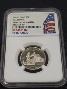 2005-S Clad 25C California State Quarter NGC PF69 Ultra Cameo - Picture 1 of 2