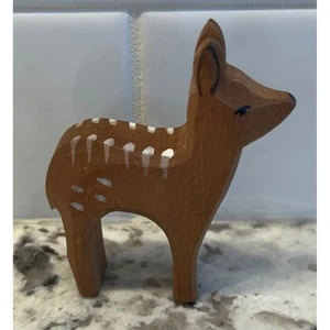 Steiner Wooden Deer Fawn Figurine Woodland Animal Waldorf Montessori - Picture 1 of 3