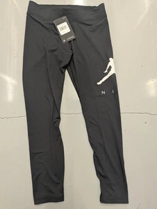 Nike Jordan Girl’sLeggings Youth Size L 12-13 Yrs 45b792-K25 BLK NWT MSRP $30 - Picture 1 of 6