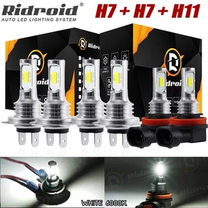 Faro LED bombillas altas/bajas para Audi A3 A4 A5 A6 Q5 2009-2014 6000K + luz antiniebla - Imagen 1 de 24