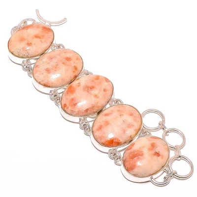 Brazalete Joyería Piedra Solar Dorada Natural-Oregón Chapado en Plata 7-7.99" TB7511-53 Foto 1 de 3