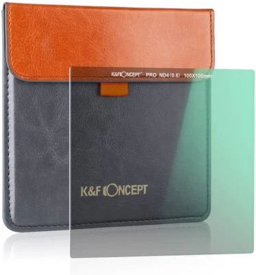 K&F Concept 100x100mm Square ND4 (2 Stops) Neutral Density Filter Nano-X Coating - Image 1 of 4