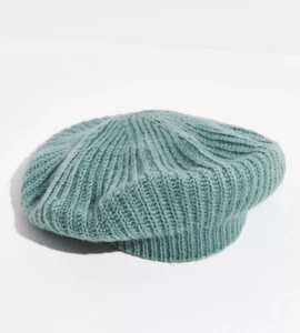 NEW Free People Chateau Slouchy Knit Beret Blue - Picture 1 of 2