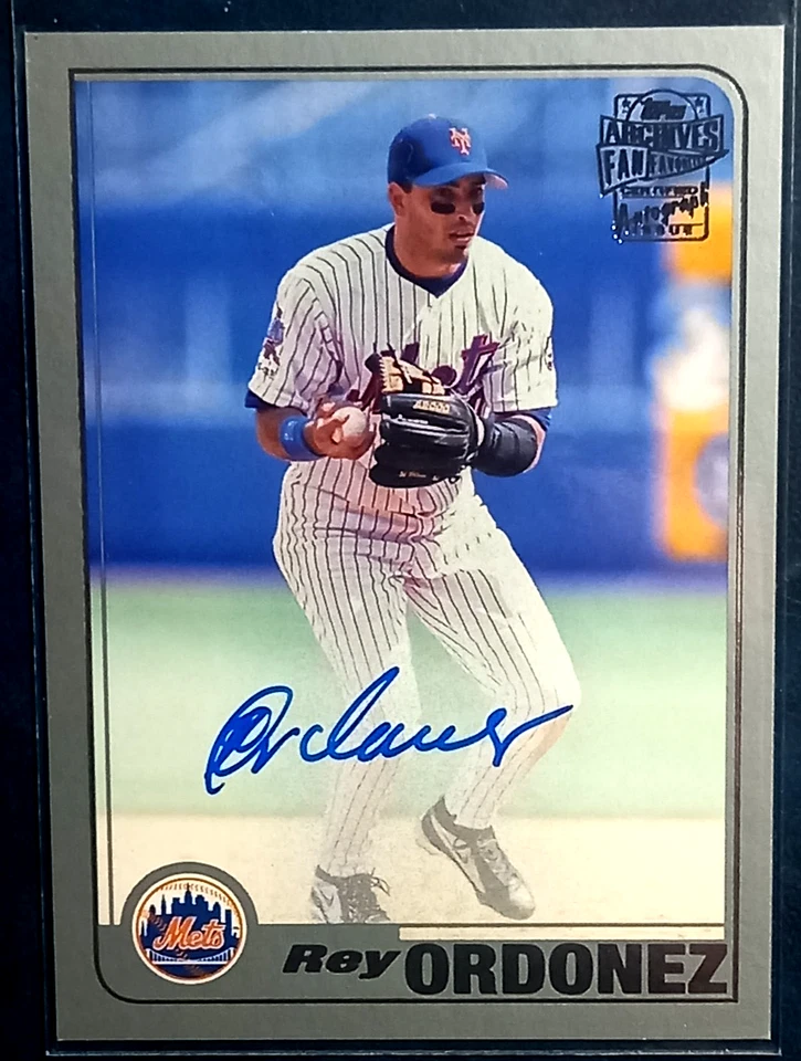REY ORDONEZ 2019 TOPPS ARCHIVES BASEBALL FÃ FAVORITO PRATA AUTOGRAFADO #FFA-RO 09/99 - Imagem 1 de 2