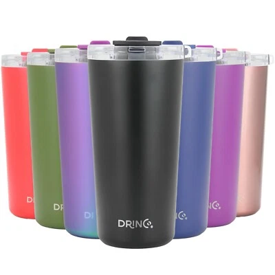 Vaso de acero inoxidable taza aislada al vacío tapa a prueba de salpicaduras taza de café de 20 oz  Foto 1 de 2