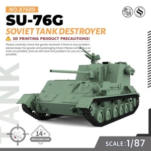 SSMODEL Scala 1/87 HO Ferrovia Militare Model Kit Sovietico SU-76G Tank Destroyer - Foto 1 di 5