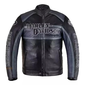 Harley Davidson Hombre’s CLASSIC CRUISER Chaqueta Motociclista Chaqueta de Cuero Genuino - Imagen 1 de 9